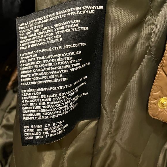 Guess olive faux fur trim Parka - Picture 5 of 8